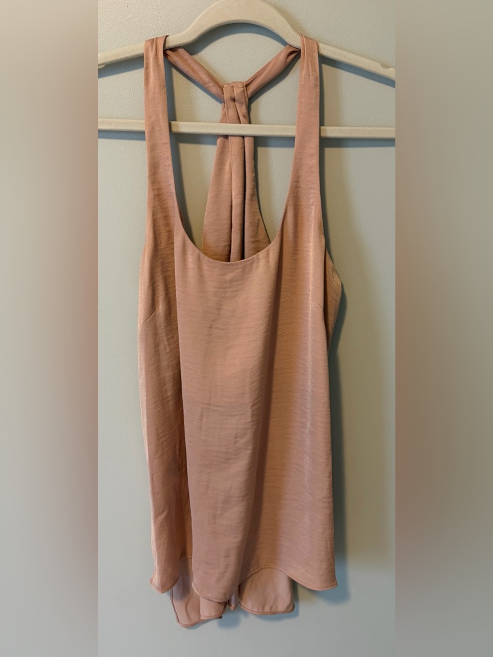 BCBG Satin Blush Pink Camisole Tank